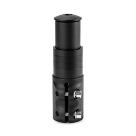 QWORK® Bike Stem Riser, Aluminum Alloy Bicycle Handlebar Extender for 1-1/8" 28.6mm Fork, 124mm Black