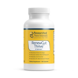 Researched Nutritionals RenewGut Thrive - Gut Health Supplements with Pasteurized Akkermansia Muciniphila & Tributyrin Postbiotics - Support A Healthy Gut Barrier & Immune Function (30 Capsules)