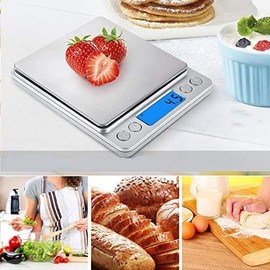 Digital Kitchen Scale Small and Portable Electronic Weighing Scales with LED Backlight Display for Kitchen Food, Coffee, Jewellery,Coffee (Range 0.01-3000g)