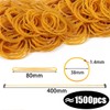 Pack of 1500 Rubber Bands, 450 g, Yellow Rubber Bands