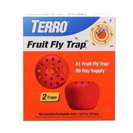 Terro TERRO T2502 Ready-to-Use Indoor Fruit Fly Trap with Built in Window - 2 Traps + 90 day Lure Supply