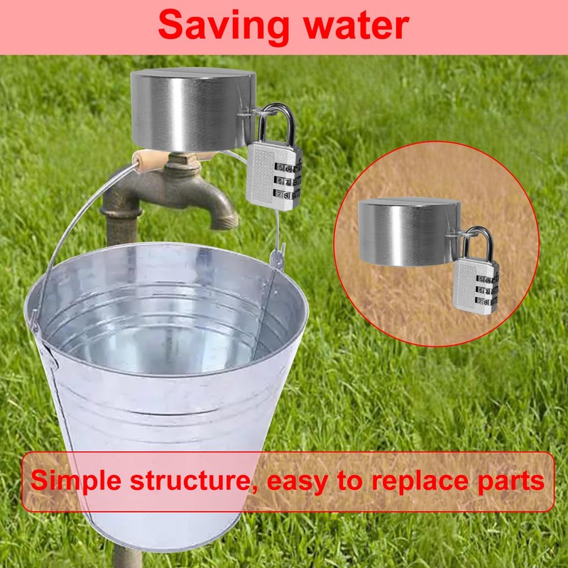 Water Spigot Lock with Padlock, Faucet Locks Outdoor Made of