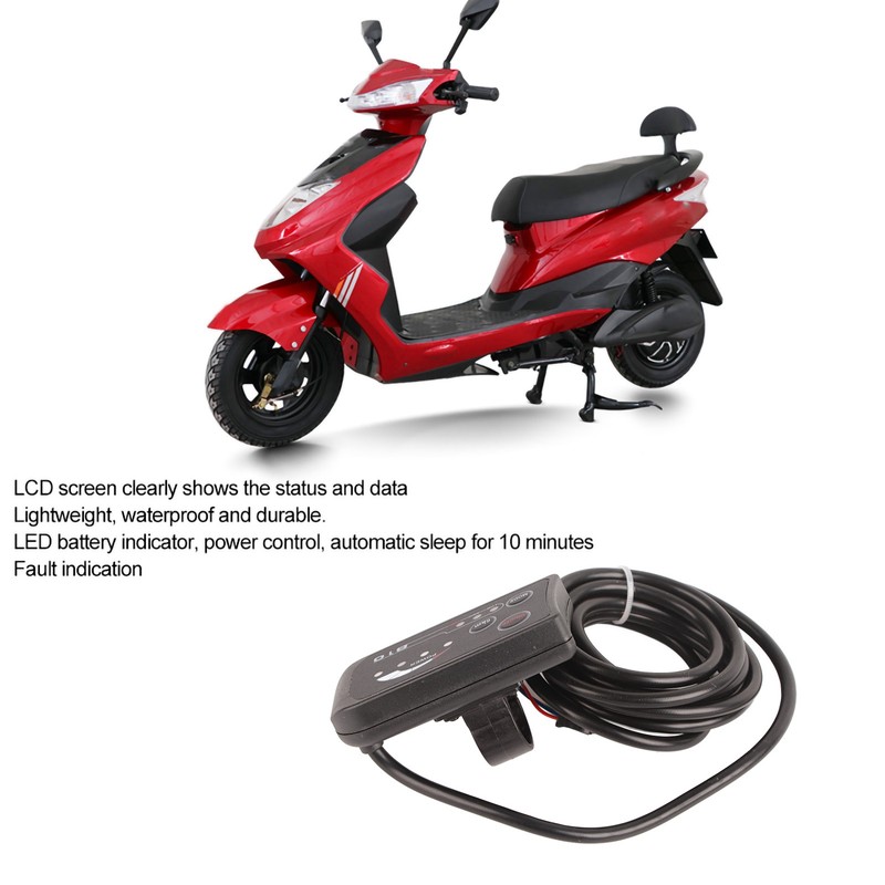 Electric Bicycle 810 LED Display With 5 Wire Cable Control