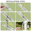 Metal Sliding Door Latch Lever,2 Sets, 1-3/8 in. Tail, White