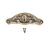Infinity Decor Traditional Antique Brass Half Moon Floral Cup Shell