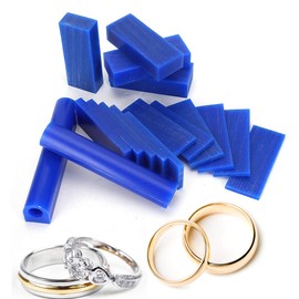 Yosoo Health Gear Carving Wax Block Jewelry Ring Mould Tube, 15Pcs Carving Wax Ring Casting Mould Jewelry Ring Making Engraving Sheet Set Blue Lost Casting Assortment