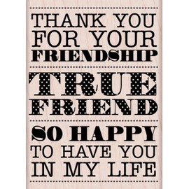 Hero Arts True Friendship Woodblock Decorative Stamp