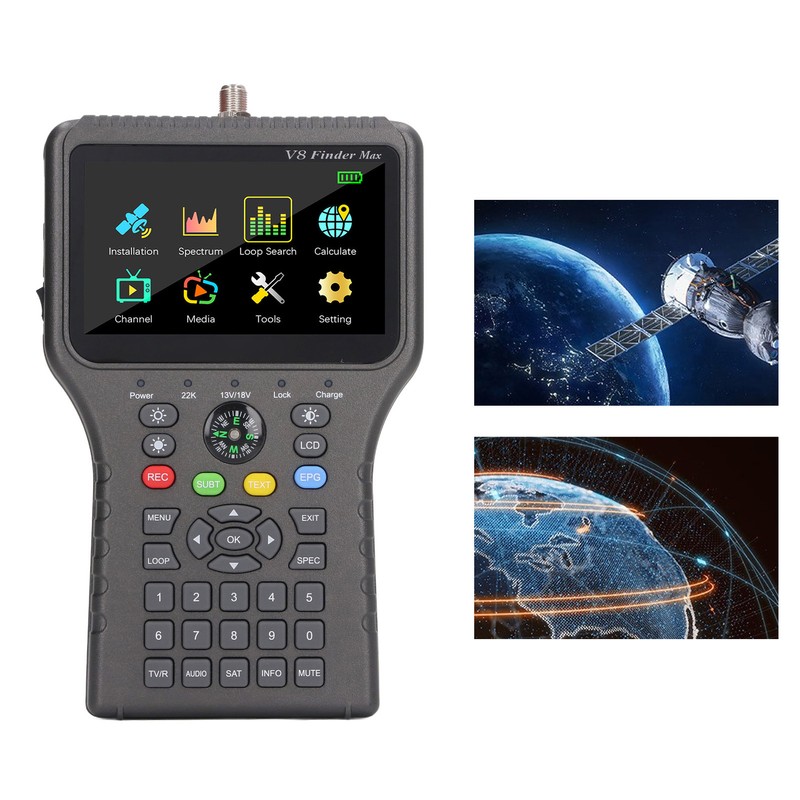 Satellite Finder with Compass Function 4000mAh 4.3in TFT LCD Display