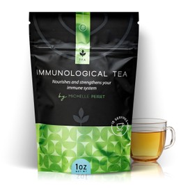 Michelle Peiret Immunological Tea, 1oz (15 servings per container), Blueberry Flavored, Improve Wellness with Immunity Tea, Turmeric and Ginger Blend, Natural Ingredients, Enjoy Hot or Cold Beverage