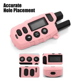 Ermorgen Compatible for Bousnic Dog Shock Collar (Model RS2) Remote Control Case, Soft Silicone Skin Protective Cover Shock-Absorbing with Keychain - Pink (Device Not Included)
