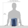 mDesign Pedal Bin — Metal Waste Bin with Pedal, Lid