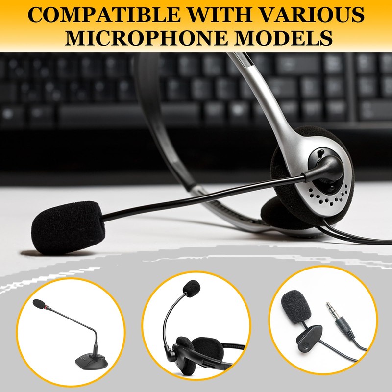 10-Pack Lavalier Microphone Foam Covers – 1.4" Windshields for Wireless