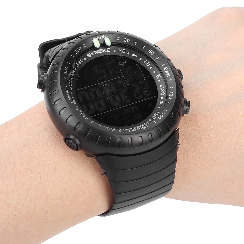 Digital Sports Watch Night Light Waterproof Multiple Functions Electronic Watch