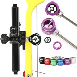 ZSHJGJR Archery Recurve Bow Sight Single Pin Sight 0.019" Fiber Optical 1 Pin Sight Scope Sight Pin for Bow Hunting Target Shooting Accessories (Purple)