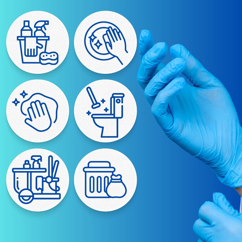 Zestex Nitrile Total Cleaning, Latex-free & Powder-free, Non-Sterile Food Safe