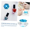 Healeved Hexagon Nail Cup with Crystal Lid Leakproof for Acrylic