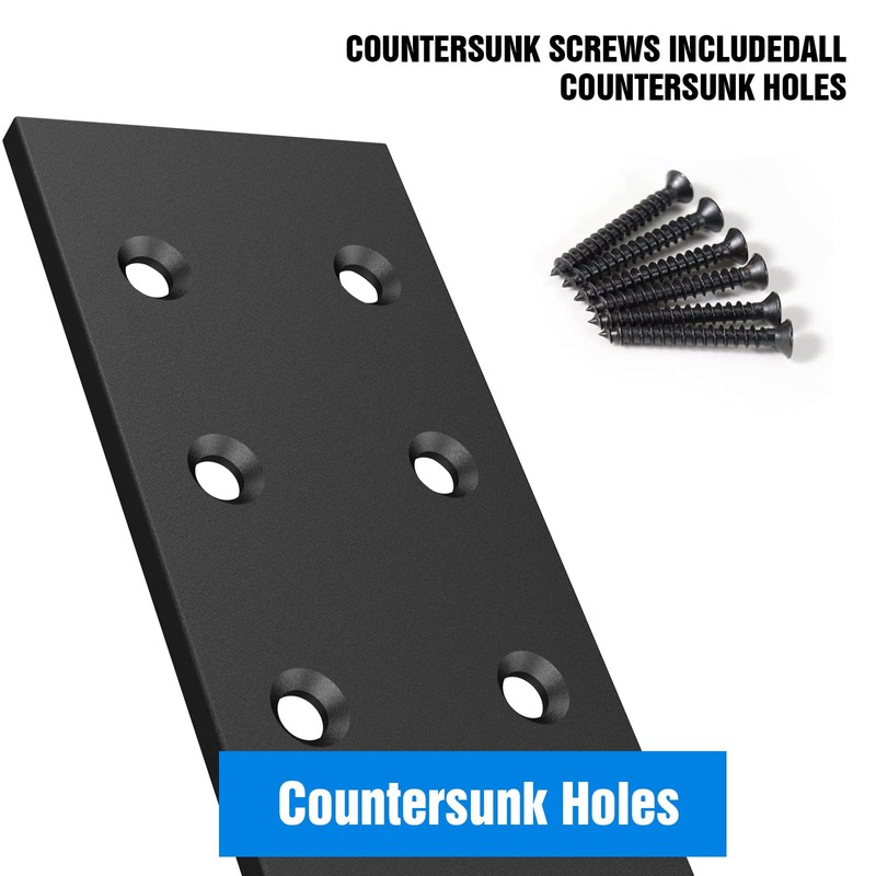 Eegoowa 4-Pack Countertop Support Brackets Hidden Countertop Support 0.25" Thick