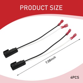 JawGrew Car Speaker Connector Harnesses, Audio Speaker Harness Plug Adapter, Plug-and-Play Flame Retardant Connector Replace OE 72-5600, Compatible with Ford Lincoln Mercury Mazda (Black)