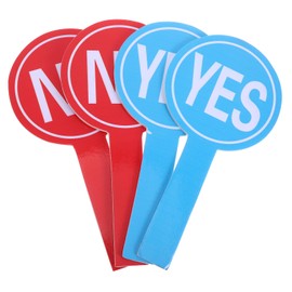 ERINGOGO 4pcs Hand Holding Score Board Auction Voting Supply Dry Erase Signs Voting Board Yes or No Paddles Classroom Supplies Yes Paddles Hand Holding a Sign Kt Foam Board Mini, 30X15CM