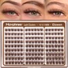 Brown Cluster Lashes Natural Fluffy Eyelash Clusters (10-14MM, Elowen)
