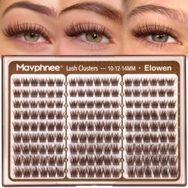 Brown Cluster Lashes Natural Fluffy Eyelash Clusters (10-14MM, Elowen)