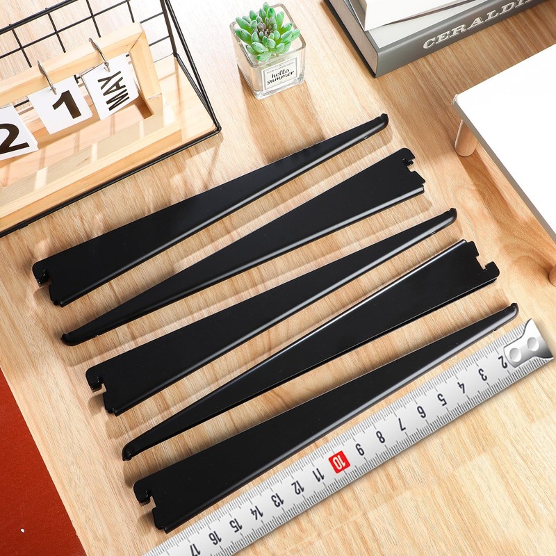 CroBlissful 20 Pcs Adjustable Shelf Brackets for Double Track System