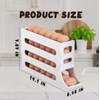 BEITEMAT 30 Eggs Egg Holder for Fridge,4 Tiers Egg Holder,Auto