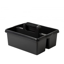 Kitchen Tidy Organiser Cleaning Caddy Multipurpose Cleaning Tools Storage Caddy with Strong Plastic Carry Handle – Midnight Black