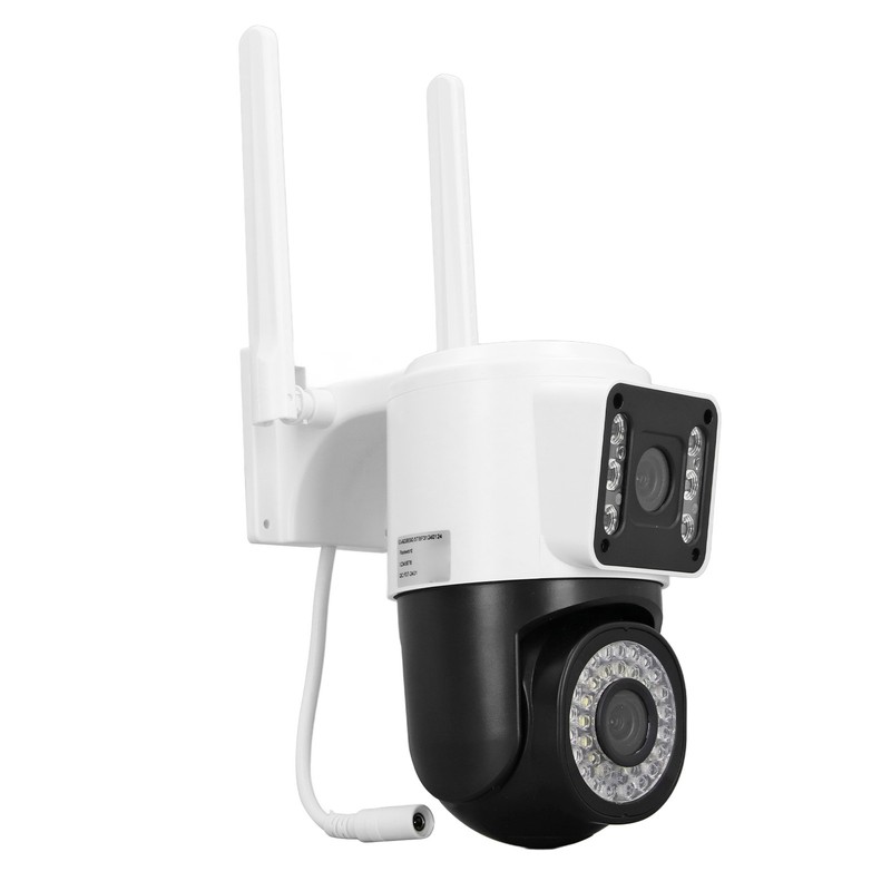 Dual Lens Security Camera HD 2MP Night Vision Motion Detection