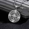 TRISHULA Compass Necklace for Men S925 Sterling Silver Celtic Knot