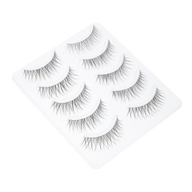 Healeved 5 Pairs Eyelashes False Eyelash Long False Eye Lashes Fluffy Volume Lashes Wispy Lashes Makeup Supplies Fake Cat- Eye Lashes 3d Flexible False Lashes Chemical Fiber Black