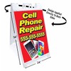 Cell Phone Repair (24" X 36") Standard A-Frame Signicade, Includes
