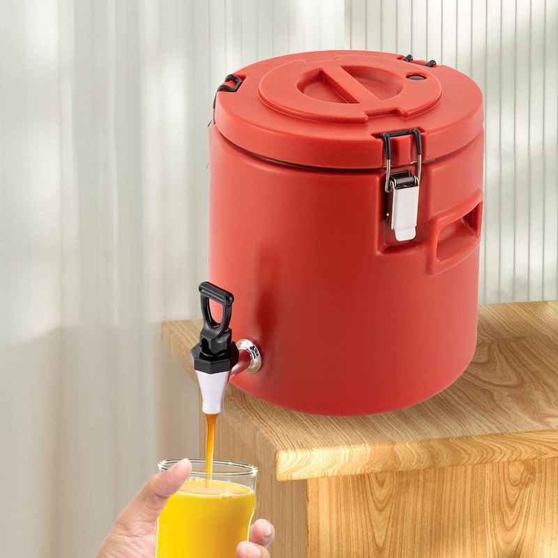 2.64-Gallon / 10 L Insulated Beverage Dispenser,Stainless Steel Inner Barrel,with