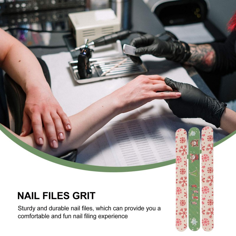 Luxshiny Nail Files Christmas Files Cute Emery Board Manicure Care
