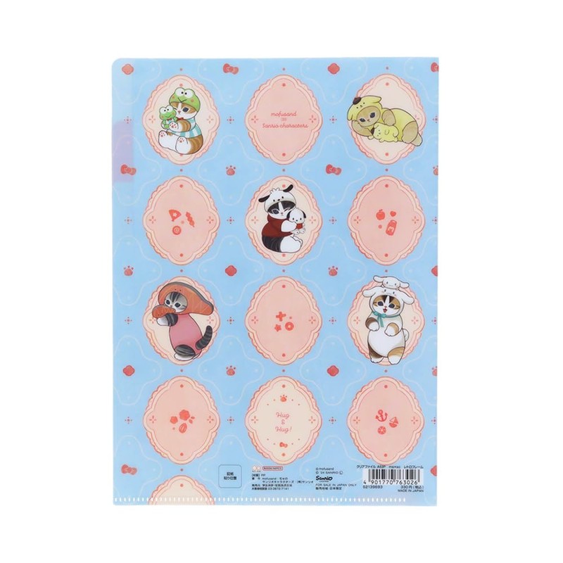 Sunstar Stationery 763026 mofusand x Sanrio Characters Clear File, A5,