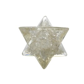 1 Pcs Clear Quartz Large Crystal Orgone Merkaba Star for Reiki Healing Meditation and Crystal Grid (Sharpest Edges)