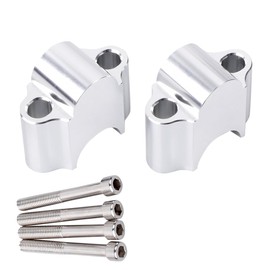 1 7/8 Inch Handlebar Bar Riser Motorcycle Bar Clamps 22 mm Bar Riser for Motorcycle Pit Dirt Bikes Black Riser Extension