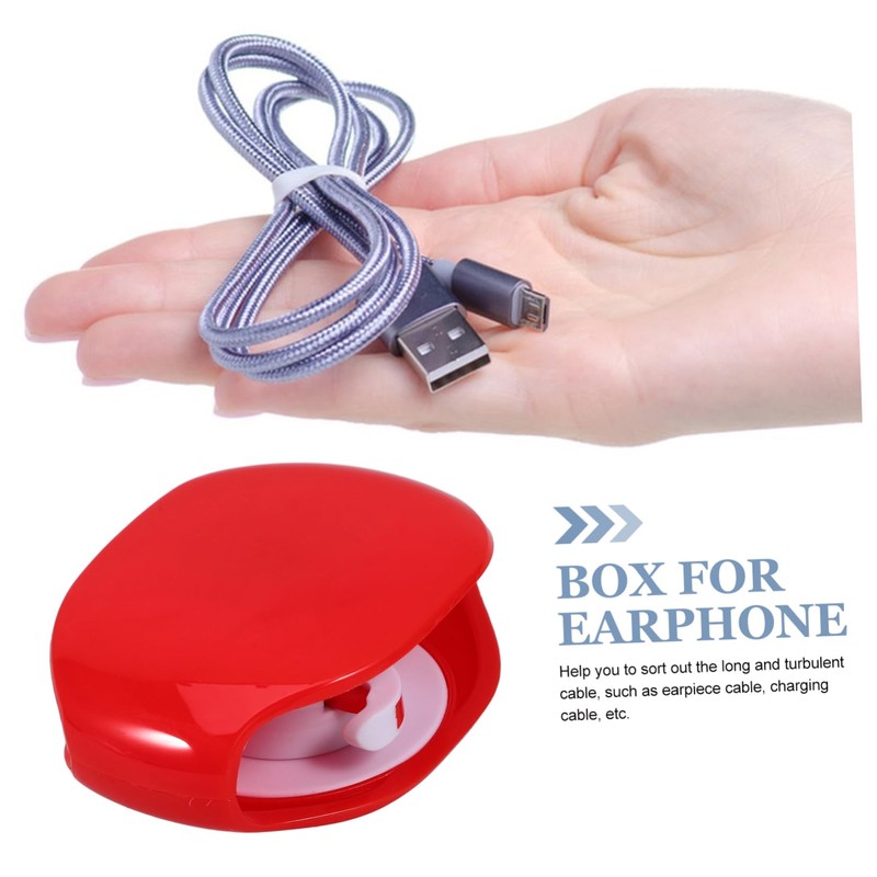 CAXUSD Cable Winder for Wired Earphones Earbuds Organizer Box Auto