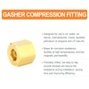 GASHER 60PCS Brass Compression Fitting Kit,Sleeve Ferrules&Insert Tube Support&Ferrule head,3/16"