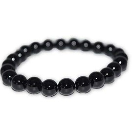 Nature's Enlightenment 6mm Black Agate Crystal Bracelet-