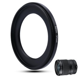 Metal Step Down Ring Filter Adapter - 52mm to 37mm - Metal Ring Step Down Rings Adapter Filter Compatible with All 37mm UV, CPL, ND, Lens Hood, Threaded Lens ect