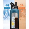 40 oz Insulated Water Bottle with Straw - Flex Cap