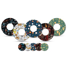 Dex Styles Global Sports - Adhesive Patch for Libre 2 Sensor, Watertight, Freestyle Libre Transmitter, Peel Resistant, Hypoallergenic, Freestyle Libre 2 Sensor Cartoons Pack of 5(Freestyle Libre)