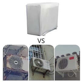 Air Conditioning Cover Outdoor Unit with Elastic Band with Drawstring Air Conditioner Cover Anti Dust Anti Snow Waterproof Sunproof (XL)