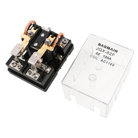 Baomain High Power Relay JQX-62F-2Z AC 110V 120A DPDT 2NO 2NC Electronmagnetic Relay Transparent Dust-Proof Type