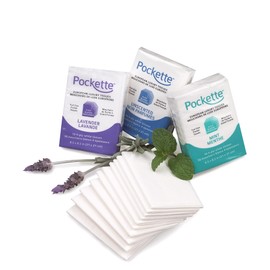 Pockette Premium 4 Ply Pocket Size Facial Tissues - 18 Packs of 10 (6 Packs of Each: Lavender, Mint, Unscented) | Super Strong and Now Even Softer, Recyclable