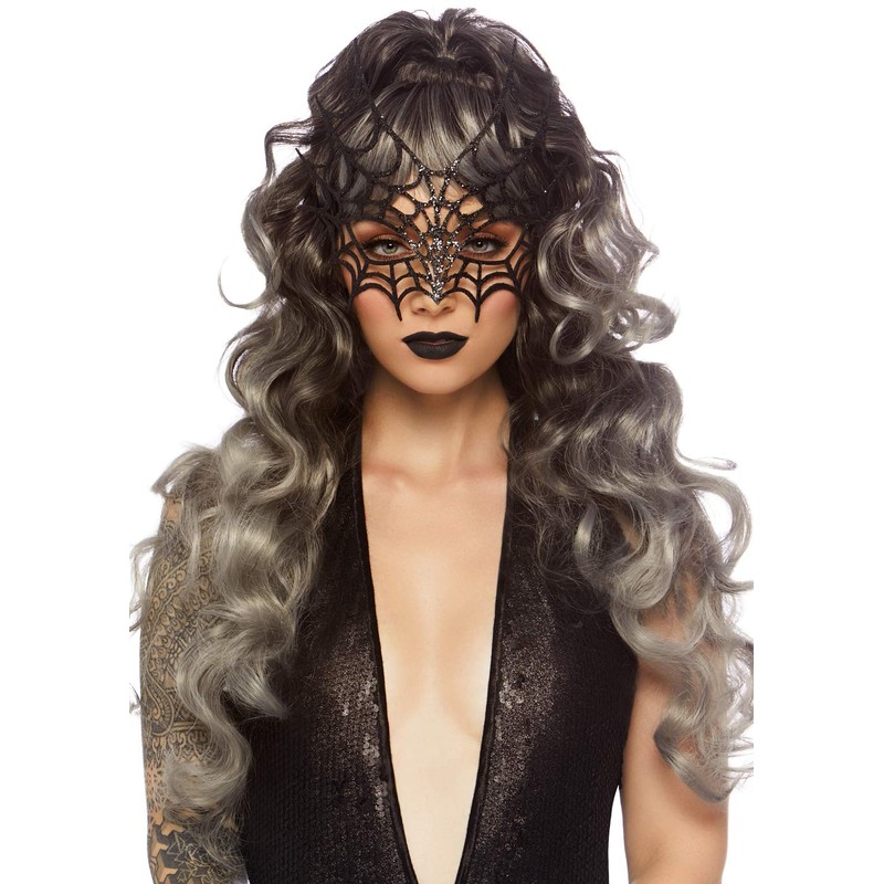 Leg Avenue Long Curly Wispy Bang Wig, 300 g Grey