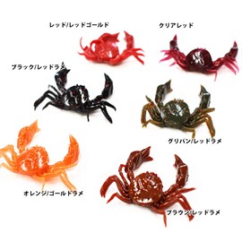 Tsubay Light Game WORM AZW-M M004# Brown/Red Glitter Azurro Crab Worm