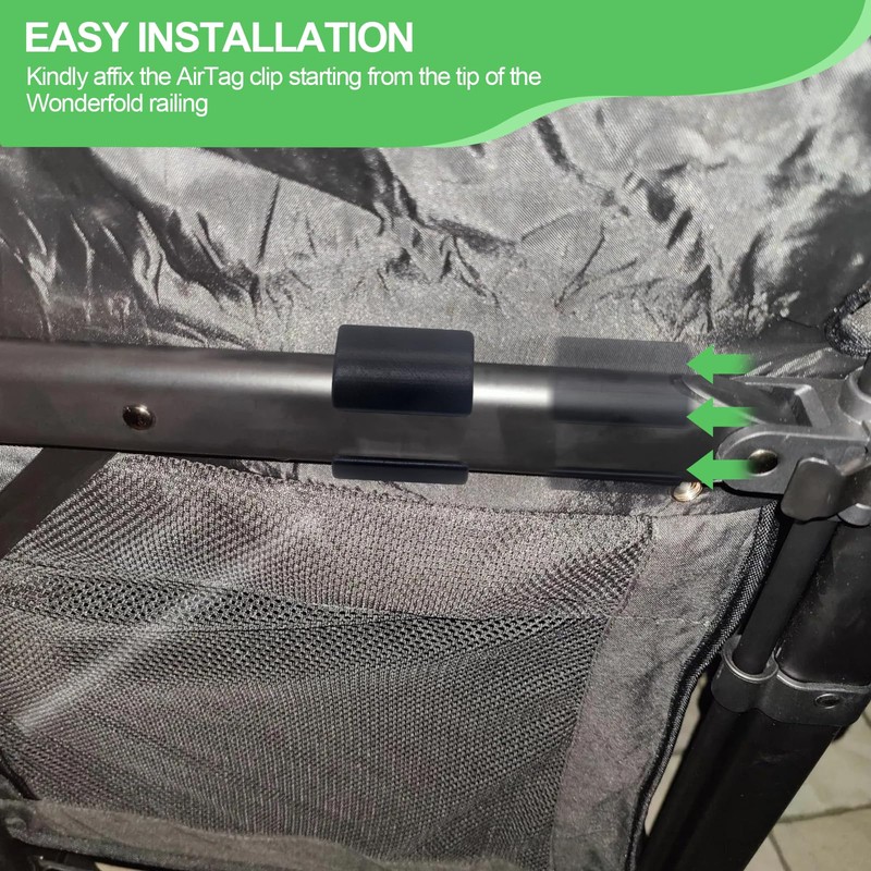 CATOSUM AirTag Holder Compatible with Wonderfold Wagon, Easy Install, Soft