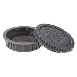 Fotodiox Designer Camera Body & Rear Lens Cap Set Compatible with All Canon EOS EF/EF-s Cameras & Lenses - Grey